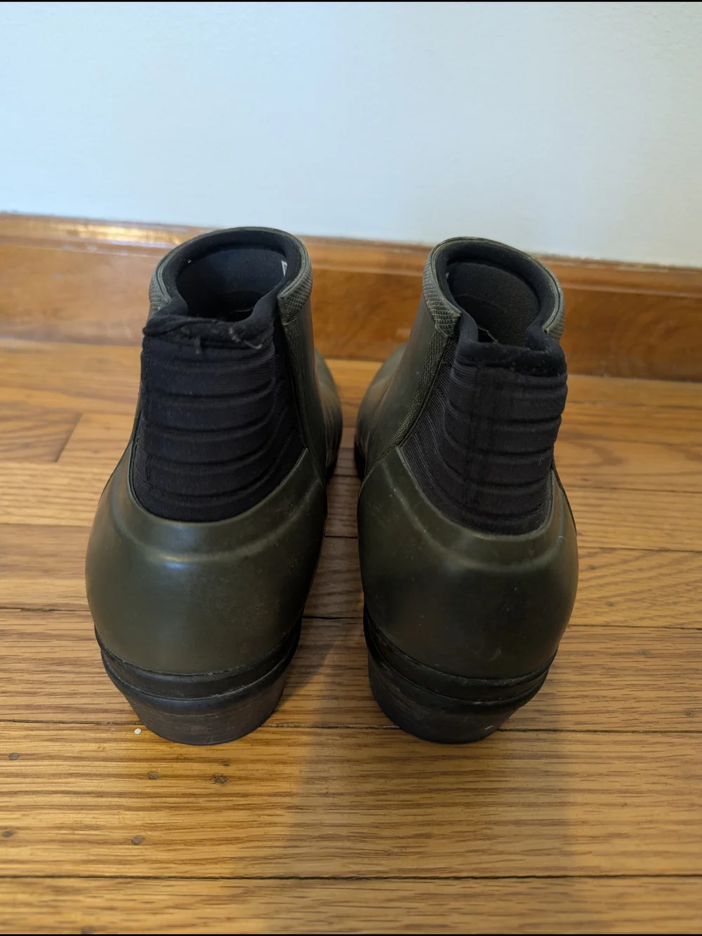 Women's Olive Green Waterproof Ankle Rain Boots